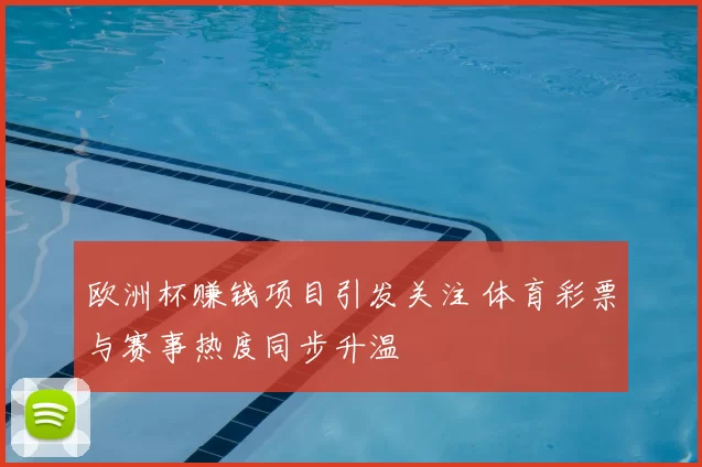 欧洲杯赚钱项目引发关注 体育彩票与赛事热度同步升温