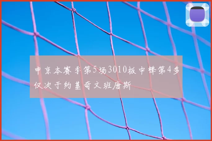 申京本赛季第5场3010板中锋第4多仅次于约基奇文班唐斯