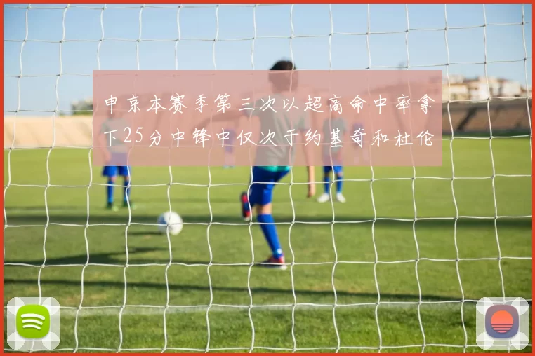 申京本赛季第三次以超高命中率拿下25分中锋中仅次于约基奇和杜伦